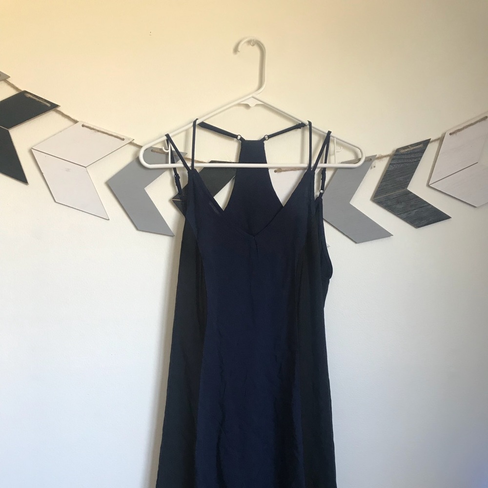 Black And Navy Blue Dress